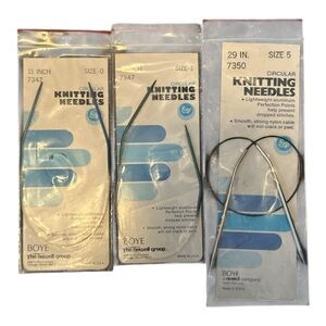Boye circular knitting needles 3 pair